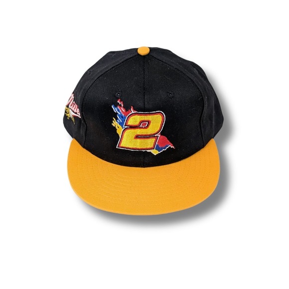 Vintage Rusty Wallace #2 Miller Racing Snapback Hat Made in USA NASCAR Cap NWOT - Picture 1 of 7